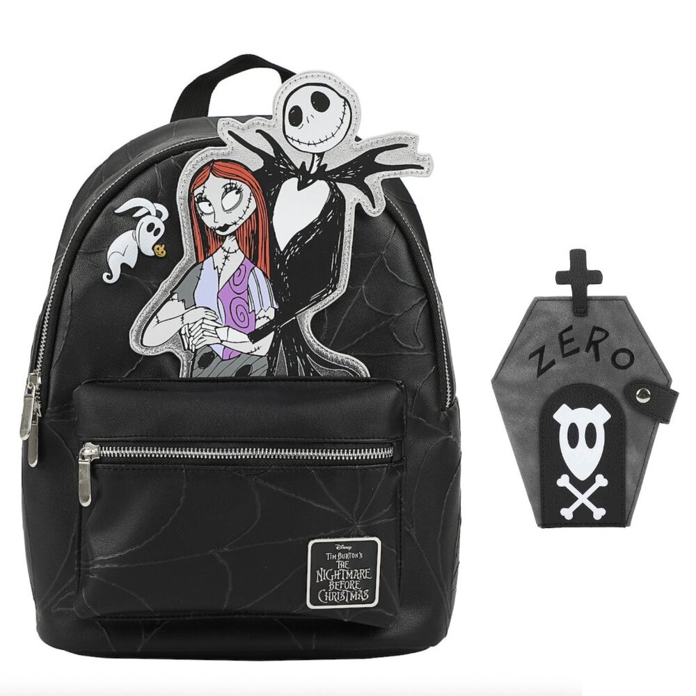 Nightmare Before Christmas 3D Mini Backpack with Zero Dog House Tombstone Wallet